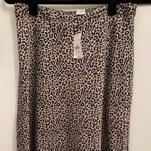 J.Crew Leopard Print Midi Skirt Size XS NWT